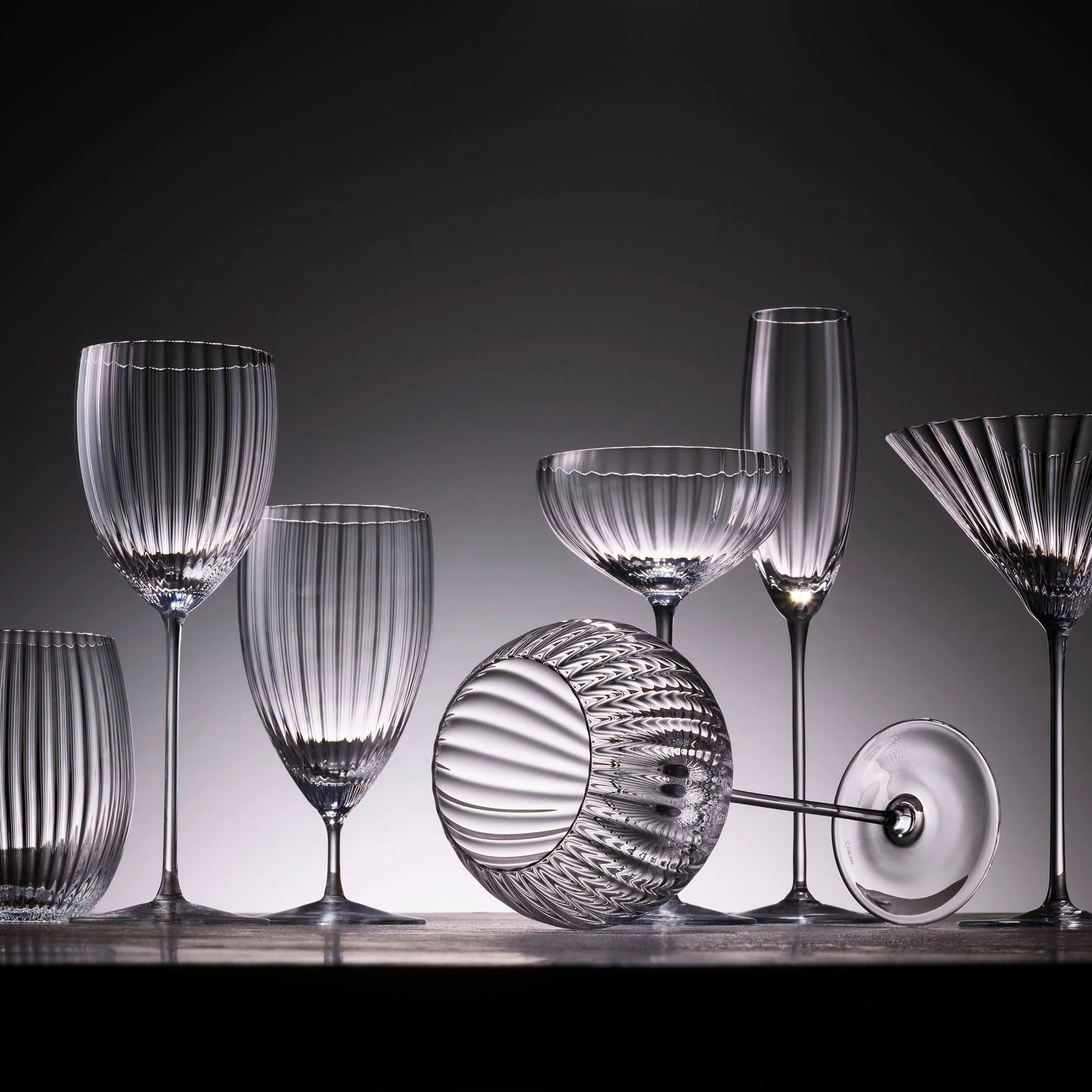 Clear Mouth-blown beauties from a centuries-old glassworks in the rural Czech Republic, this is glassware you'll savor as much as the drink!