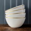 Grace Cereal Bowl Gold Rim