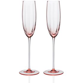 Quinn Champagne Flutes, Set of 2 - Rose