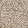 BRAIDED HYACINTH ROUND PLACEMAT - WHITE