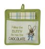 FOLLOW THE BUNNY POCKET POTHOLDER SET