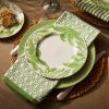 Newport Stripe Rimmed Dinner Plate - Green