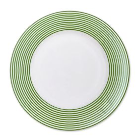 Newport Stripe Rimmed Dinner Plate - Green