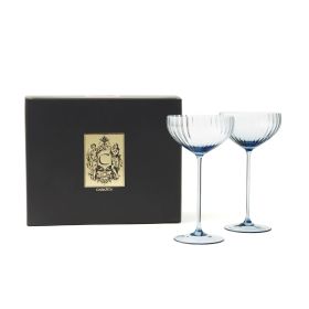 Quinn Coupe Glasses, Set of 2 - Blue