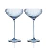 Quinn Coupe Glasses, Set of 2 - Blue