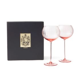 Quinn Red Wine Glasses, Set of 2 - Rose