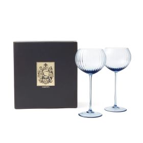 Quinn Red Wine Glasses, Set of 2 - Blue