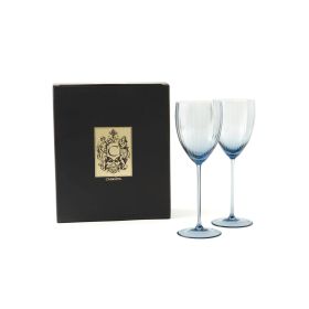 Quinn White Wine Glasses, Set of 2 - Blue