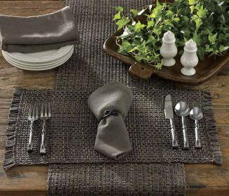 TWEED TABLE RUNNER - 36"L - CHARCOAL