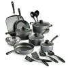 Primaware 18 Piece Non-stick Cookware Set, Steel Gray