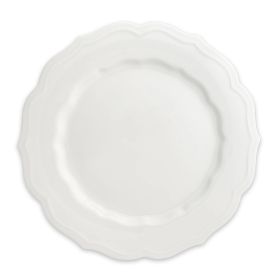 Stella Scalloped Dinner Plate (Colored Rim: White)